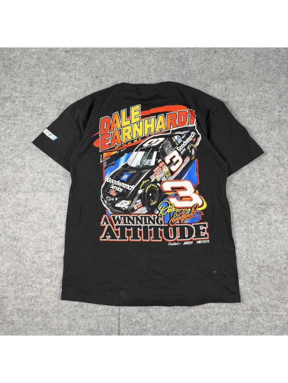 Vintage 90s NASCAR DALE Earnhardt Y2K Big Print Racing T Shirt Size Medium